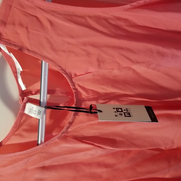 NWT size M Max Studio 100% silk pink tank - Picture 3 of 6